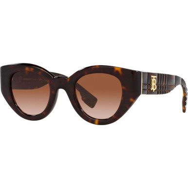 Burberry Meadow BE4390F - Dark Havana/Brown Gradient Lenses