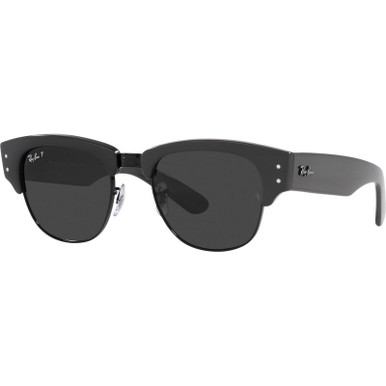 Ray-Ban Mega Clubmaster RB0316S, Grey on Black/Black Glass Polarised Lenses