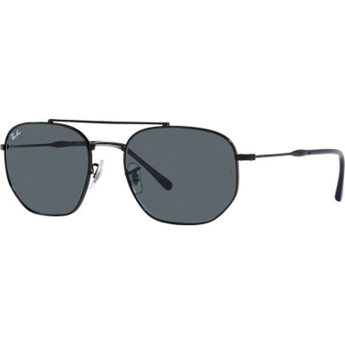 Ray-Ban RB3707 - Black/Azure Blue Glass Lenses