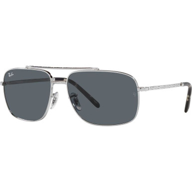 Ray-Ban RB3796, Silver/Azure Blue Glass Lenses