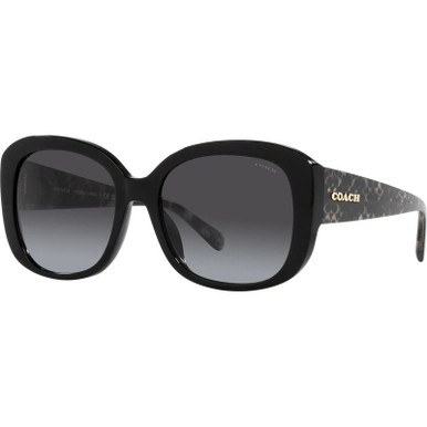 Coach HC8363U - Black/Grey Gradient Lenses