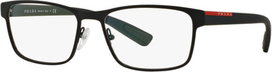 Prada Linea Rossa Glasses PS55OV - Matte Black/Clear Lenses