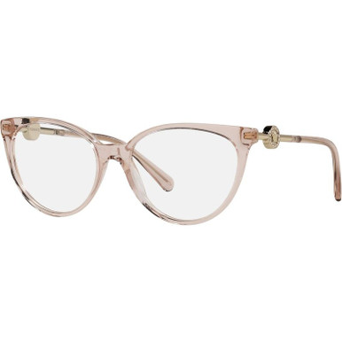 Versace Glasses VE3298B - Transparent Pink/Clear Lenses