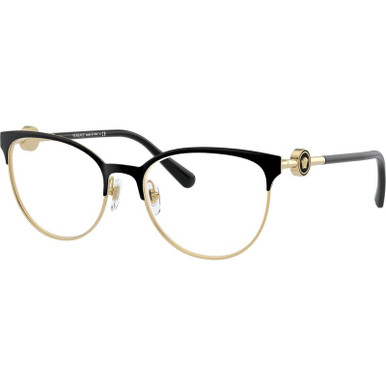 Versace Glasses VE1271 - Black Gold/Clear Lenses