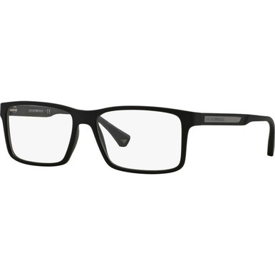 Emporio Armani Glasses EA3038 - Rubber Black/Clear Lenses