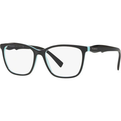 Tiffany &amp; Co. Glasses TF2175, Black on Tiffany Blue/Clear Lenses