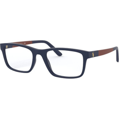 Polo Ralph Lauren Glasses PH2212 - Matte Navy Blue/Clear Lenses