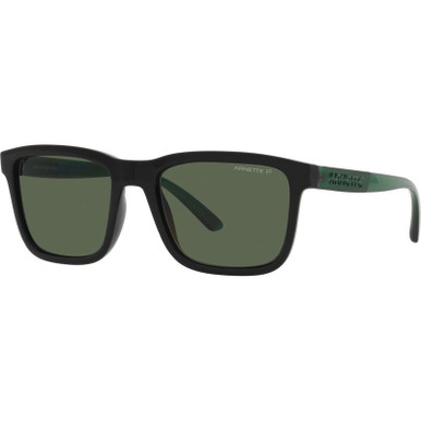 Arnette Lebowl AN4321, Black/Dark Green Polarised Lenses