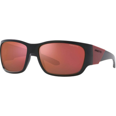 Arnette Lil' Snap AN4324 - Matte Black/Orange Yellow Mirror Lenses