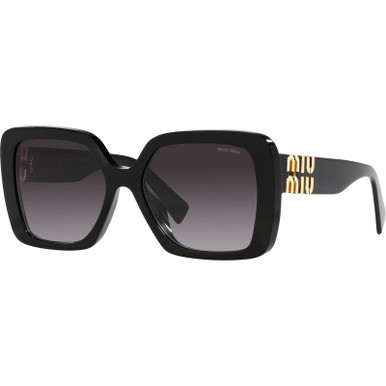 Miu Miu MU 59TS Women's Embellished Rectangular Sunglasses, Light  Gold/Green at John Lewis & Partners