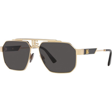 Dolce &amp; Gabbana DG2294, Gold/Dark Grey Lenses