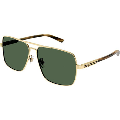 GUCCI GG1289S - Gold/Green Lenses