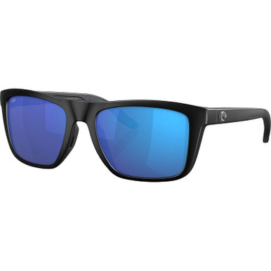 Costa Del Mar Mainsail - Matte Black/Blue Mirror Polarised Glass Lenses