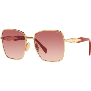 Prada PR64ZS, Gold/Pink and Red Gradient Lenses