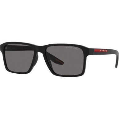 Prada Linea Rossa PS05YS, Black Rubber/Dark Grey Polarised Lenses