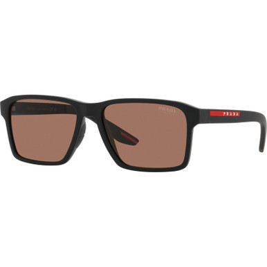 PS05YS - Black Rubber/Brown Lenses