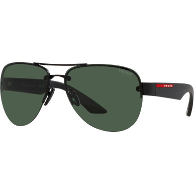 Prada Linea Rossa PS55YS, Matte Black/Green Lenses