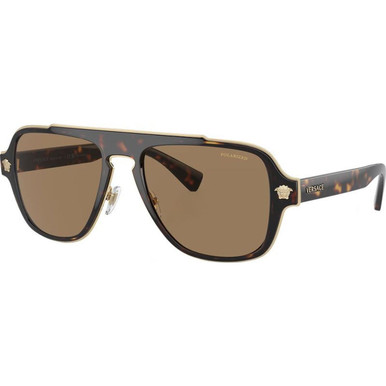 Versace VE2199 - Havana/Orange Polarised Lenses