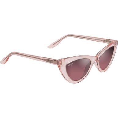 Maui Jim Lychee - Translucent Light Pink/Maui Rose Glass Polarised Lenses