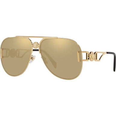 Versace VE2255, Gold/Clear and Yellow Gradient Mirror Lenses