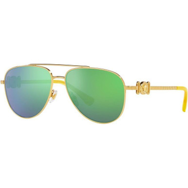 Gold/Light Green Mirror Lenses