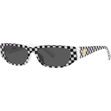 VK4002U - White Black Chess/Dark Grey Lenses