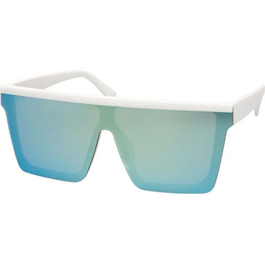 7665 - White/Blue Mirror Lenses