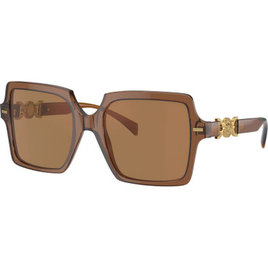 Versace VE4441, Transparent Brown/Brown and Orange Metallic Lenses