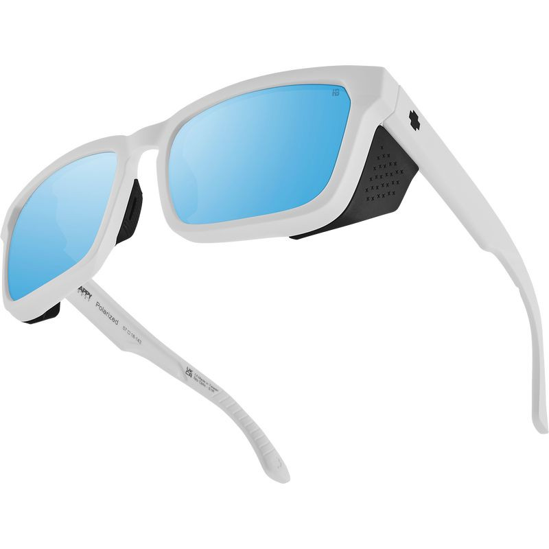 Spy Helm Tech Matte White/Blue Spectra Polarised Sunglasses