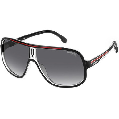 Carrera 1058/S, Black and Red/Dark Grey Gradient Lenses