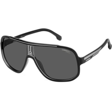 Carrera 1058/S, Black and Grey/Grey Polarised Lenses