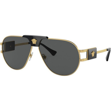 Versace VE2252 - Gold and Black/Dark Grey Lenses