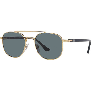 Persol PO1006S - Gold/Dark Blue Polarised Glass Lenses