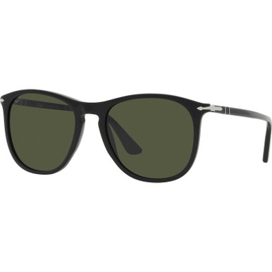 Persol PO3314S, Black/Green Glass Lenses