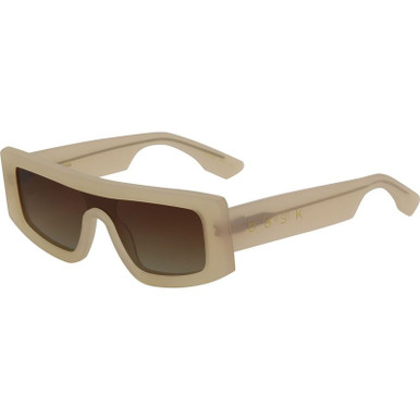 Bask Eyewear Veil, Cream/Brown Gradient Polarised Lenses