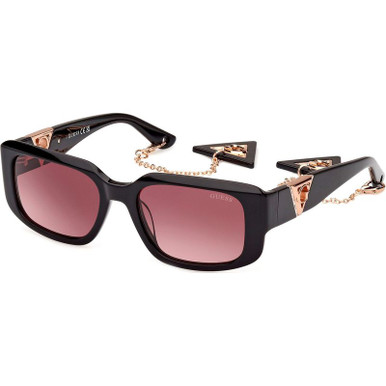 Guess GU7891 - Shiny Black/Bordeaux Gradient Lenses