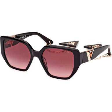 GU7892 - Shiny Black/Bordeaux Gradient Lenses