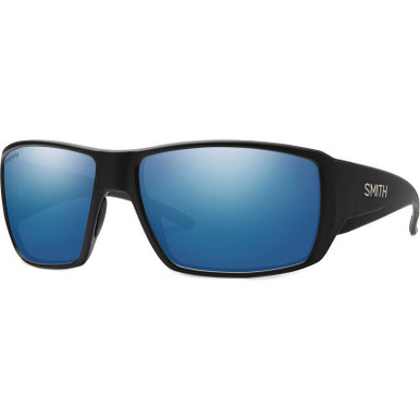 Smith Guide's Choice S, Matte Black/Chromapop Blue Glass Mirror Polarised Lenses