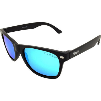 Mangrove Jacks Kids Mangrove Jacks Kids 061 - Matte Black/Blue Mirror Polarised Lenses
