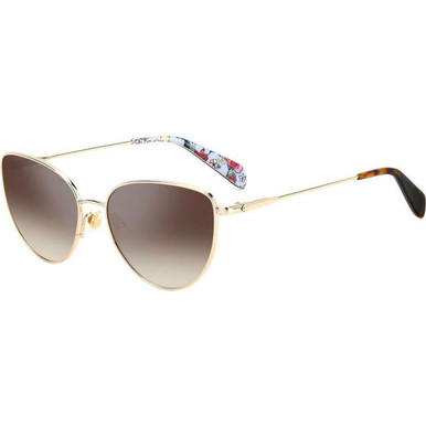 Kate Spade Hailey - Gold/Brown Silver Mirror Lenses