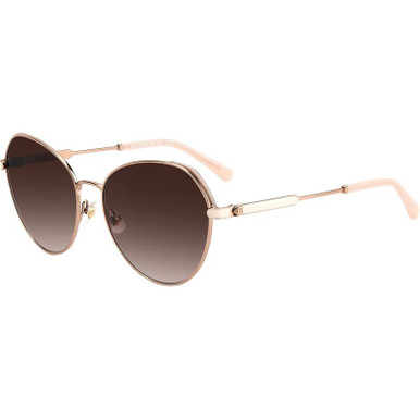 Kate Spade Octavia, Rose Gold/Brown Gradient Lenses