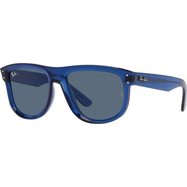 Ray-Ban Boyfriend Reverse RBR0501S, Transparent Navy Blue/Dark Blue Lenses