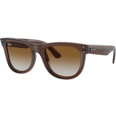 Ray-Ban Wayfarer Reverse RBR0502S - Transparent Brown/Clear and Brown Gradient Lenses 53 Eye Size