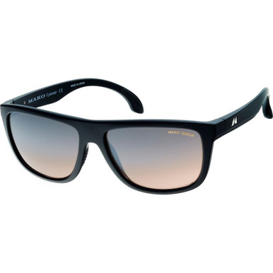 Matte Black/Rose and Silver Gradient Polarised Glass Lenses