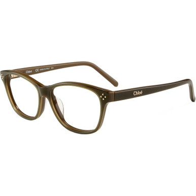 Chloe CE2633 Glasses (O) - Olive and Khaki/Clear Lenses