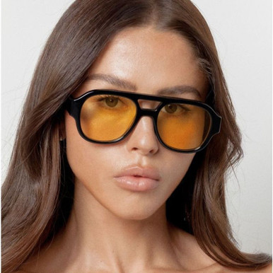 Buy Lu Goldie Ruby 01 Black/lemon Lenses | Afterpay | Zip display picture 1