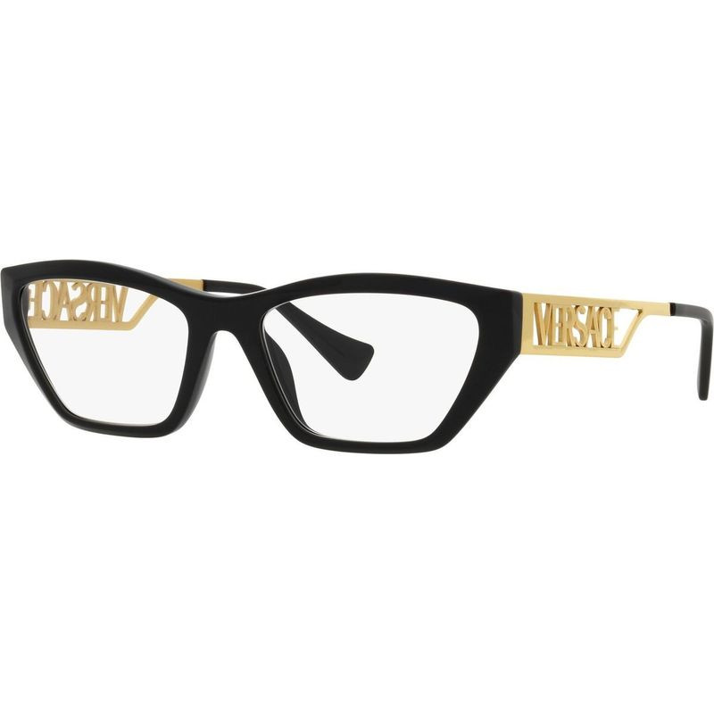 Buy Versace Glasses VE3327U Black Gold/Clear | Afterpay