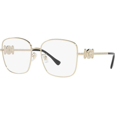 Versace Glasses VE1286D - Pale Gold/Clear Lenses