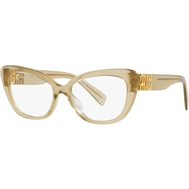 Miu Miu Glasses 05VV, Ivy Opal/Clear Lenses 55 Eye Size