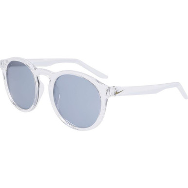 Nike Swerve - Clear/Silver Flash Mirror Polarised Lenses